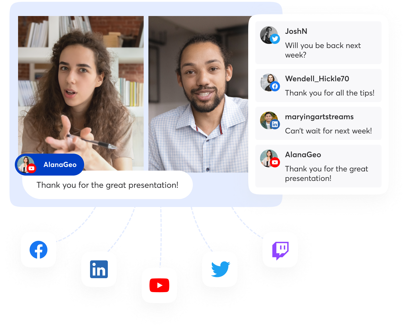 StreamYard is a great option for podcasters and streamers whose broadcasts are based more on an interview style