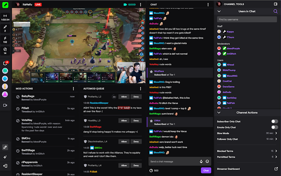 Mod View is an important destination for moderators to keep viewers in check
