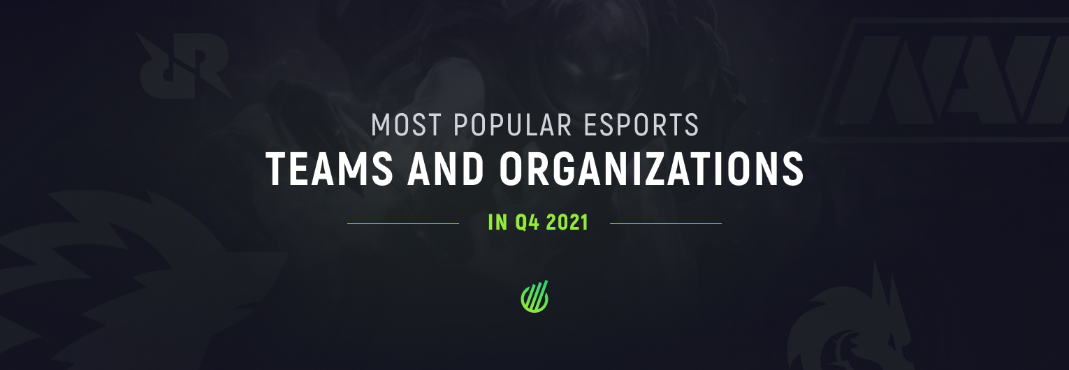 Самые просматриваемые киберспортивные команды в Q4, 2021