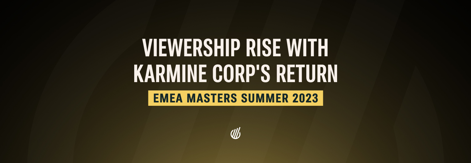 EMEA Masters Summer 2023 Group Stage sees viewership rise with Karmine Corp's return