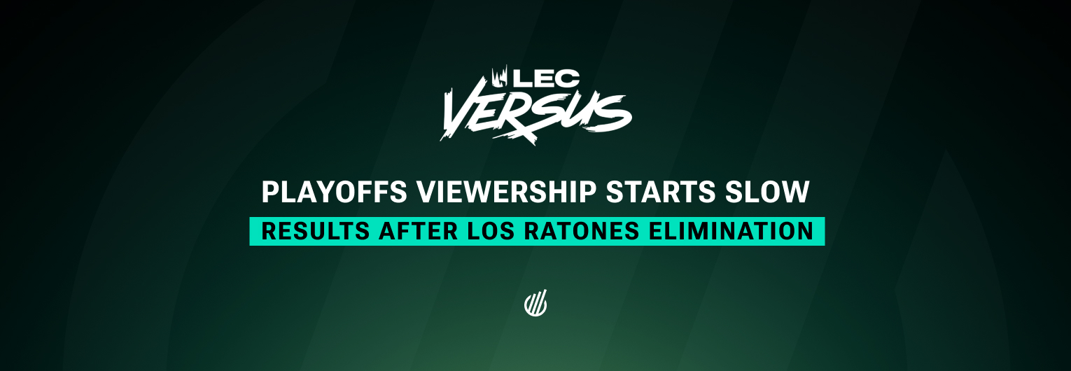 LEC Versus records 33% lower peak viewership in playoffs compared to Los Ratones group stage result