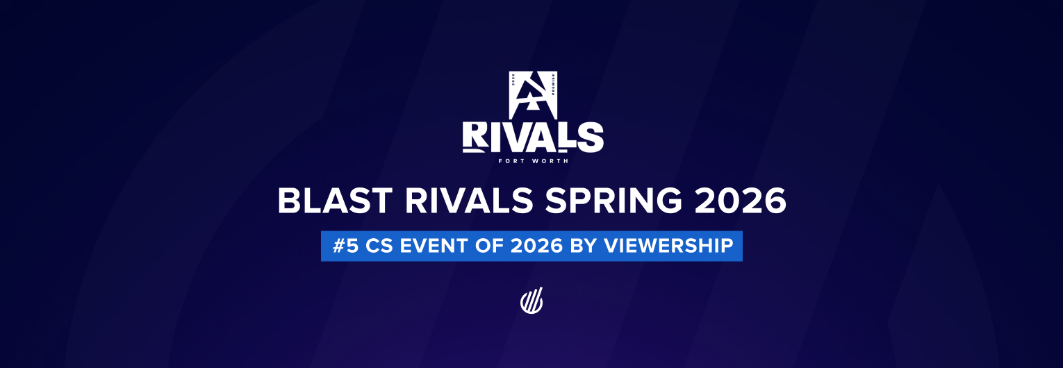 BLAST Rivals Spring 2026 peaks at 820K, ranks top 5 in CS this year